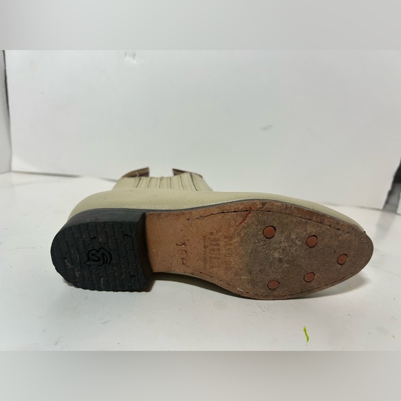 La Barca Youth Toddler Ankle Boots 8.5 Color Bone Leather Botines Charros Joven - Picture 8 of 10